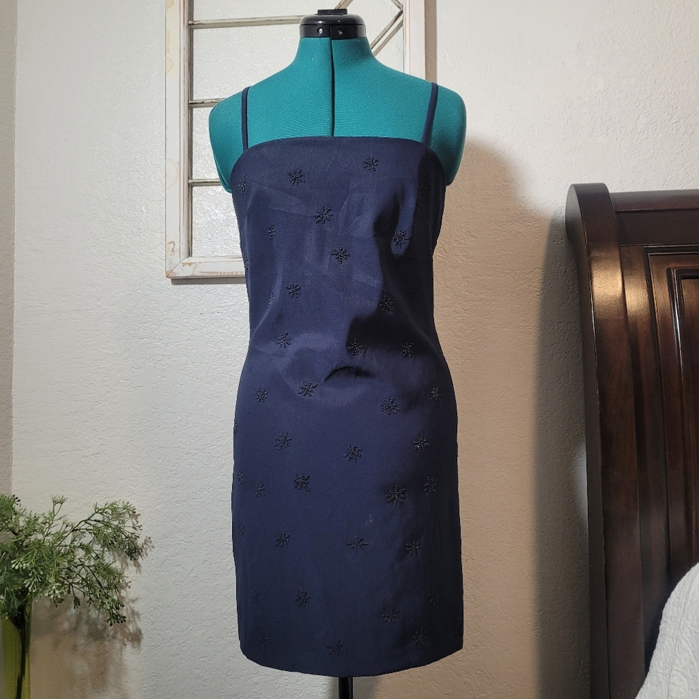 Vintage 90's Navy Blue BYER TOO! California Mini Party Square Neckline Size 7